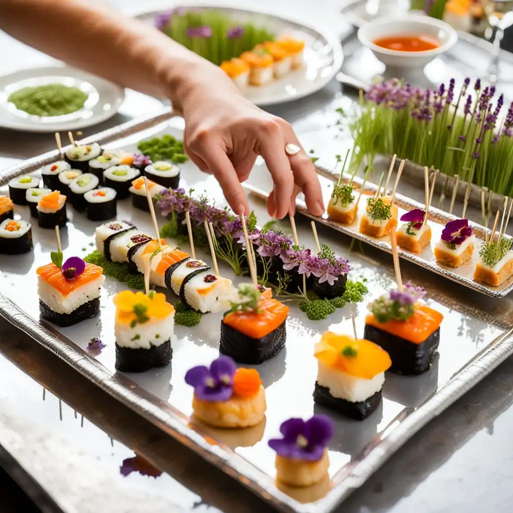 canapés et toasts pour un buffet